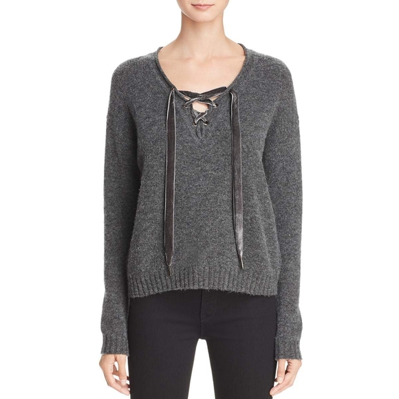 Rails Amelia Charcoal Wool Cashmere Blend Sweater Size Small - Picture 3 of 9